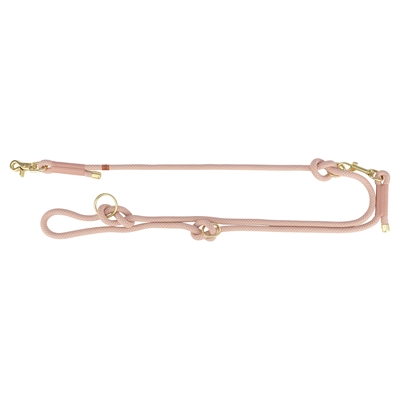 Trixie hondenriem soft rope | verstelbaar roze 200x1,3 cm