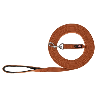 Trixie hondenriem sleeplijn katoen roest bruin | 10 mtr x 2 cm