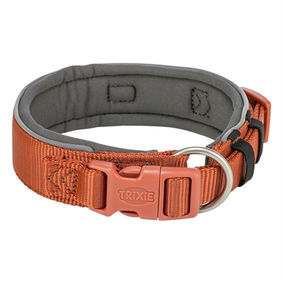 Trixie halsband hond premium extra breed roest/grafiet grijs | 53-62x5 cm