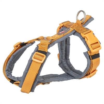 Trixie hondentuig premium trekking | 62-74x2,5 cm curry geel/grafiet grijs