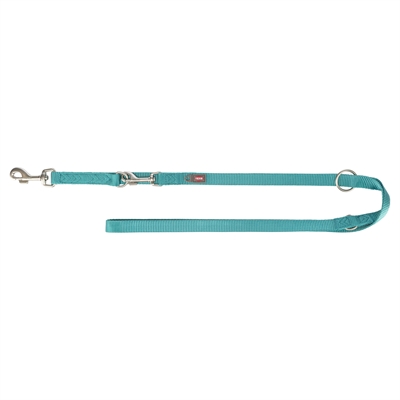 Trixie hondenriem premium aqua blauw | 200x2 cm verstelbaar