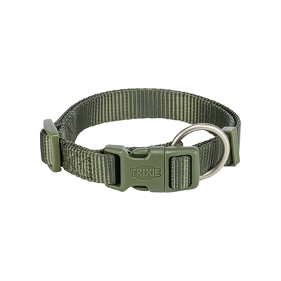 Trixie halsband hond premium oliefgroen | 25-40x1 cm