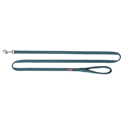 Trixie hondenriem premium extra lang 180x1 cm | petrol