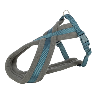Trixie hondentuig premium touring | petrol 35-65x2 cm