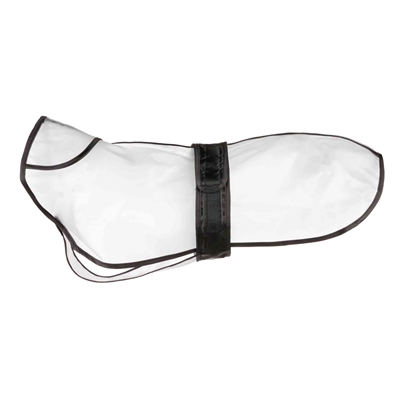 Trixie regenjas tarbes transparant met zwarte stroken | 30 cm