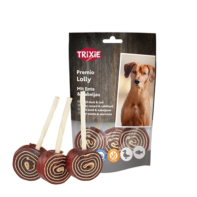 Trixie premio lolly eend kabeljauw 80 gr – hondensnack