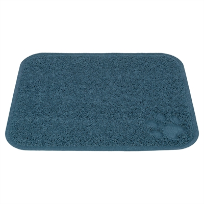 Trixie schoonloopmat voor kattenbakken pvc blauw | 45x37 cm