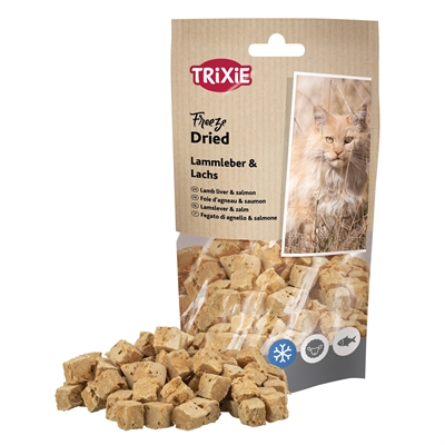 Trixie freeze dried lamslever en zalm | 6x25 gr snacks