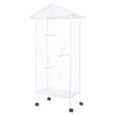 Zolux volière chic solo wit | 78x48x156 cm