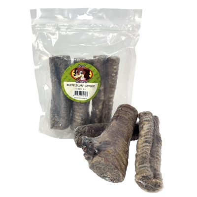 Petsnack hondenkauwsnack buffelslurf gevuld 15×3 cm – natuurlijk
