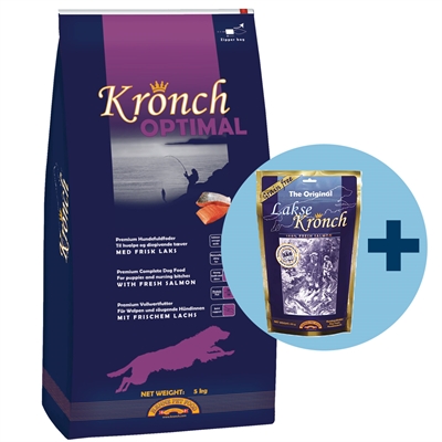 Kronch optimal puppy met gratis kronch 100% zalmsnacks
