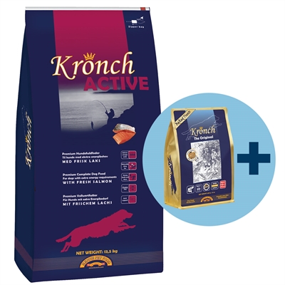 Kronch active adult met gratis kronch 100% zalmsnacks
