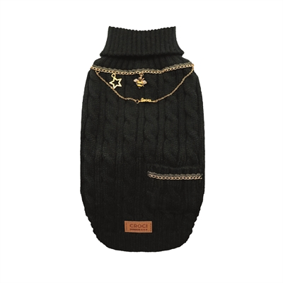 Croci hondentrui met ketting goudkleurig / zwart