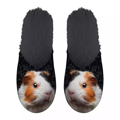 Merkloos pantoffel cavia zwart | maat 39-42