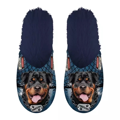 Merkloos pantoffel rottweiler donkerblauw | maat 39-42