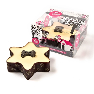 The barking bakery pawty cake ster wit | hondenverjaardagstaart