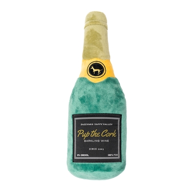 Fuzzyard pup the cork sparkling wine pluche | 9x10x29 cm
