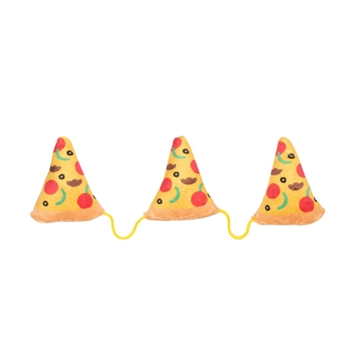 Fuzzyard fuzzyard 3 pizzastukken aan touw met catnip pluche | 15x6 cm