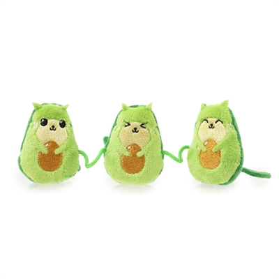 Fuzzyard avocados aan touw met catnip pluche | 15x6 cm