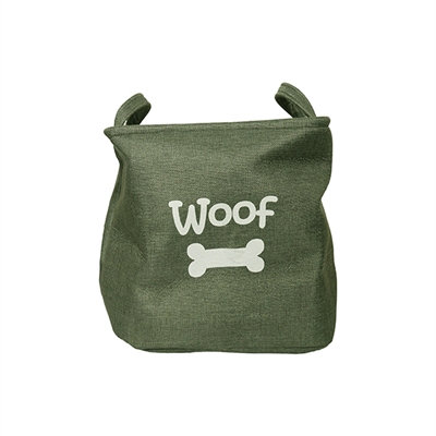Rosewood canvas speelgoedmand woof | bosgroen 33x27 cm