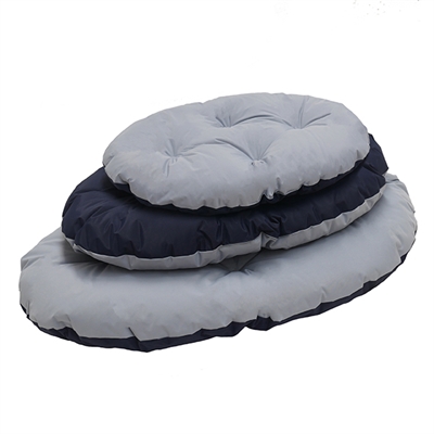 Rosewood hondenkussen ovaal grijs/navy | 80x67 cm
