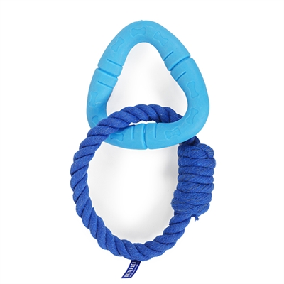 Battersea triangel rubber touw blauw | 7x7 cm