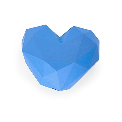 Battersea voerbal hart rubber blauw | 15x12 cm