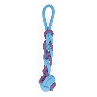Battersea touw/rubber tug blauw | 38x8 cm