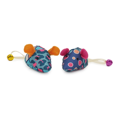 Rosewood jolly moggy patchwork muisen duo | 16 cm, 2 st
