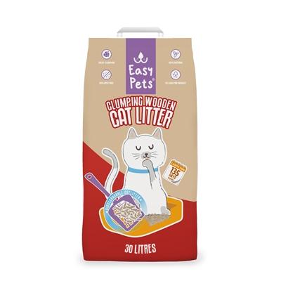 Easypets kattenbakvulling clumping wood | 30 ltr