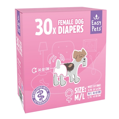 Easypets hondenluiers teef | m/l 30 st