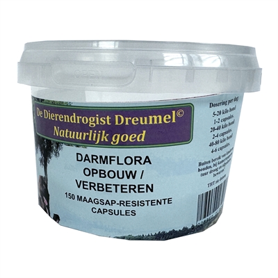 Dierendrogist darmflora opbouw capsules | 150 st