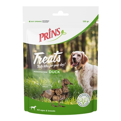 Prins treats eend | 120 gr snack voor honden