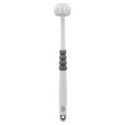 Trixie 3-koppige tandenborstel hond/kat 18 cm | wit/grijs