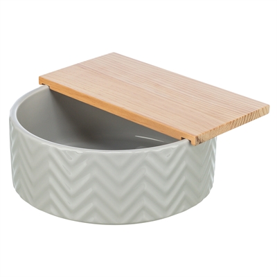 Trixie zandbad met platform voor muis/hamster | keramiek/hout 20x20 cm