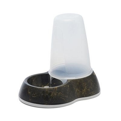 Savic voerdispencer loop marble zwart / goud | 26x17,5x23 cm