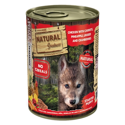 Natural greatness kip, wortel & ananas 400 gr | hondenvoer