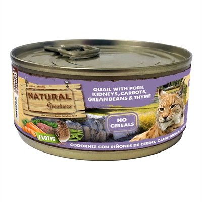Natural greatness quail & pork kidney 170 gr | groenten & tijm