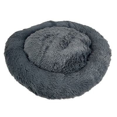 Sazzz hondenmand fluffy antraciet grijs | 85x85x17 cm