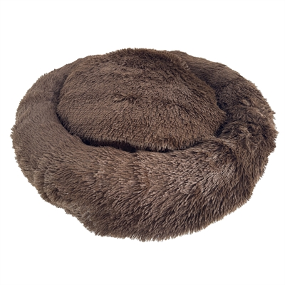 Sazzz hondenmand fluffy bruin | 85x85x17 cm