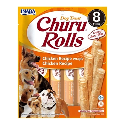 Inaba dog churu rolls | kip wraps 8x12 gr