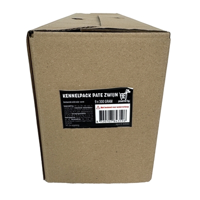 Freds kennelpack pate zwijn | 9x300 gr
