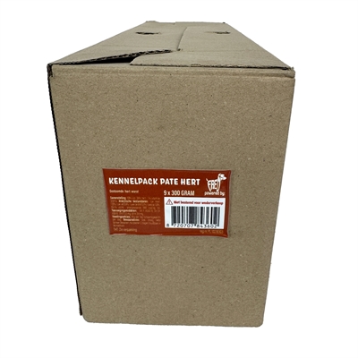 Freds kennelpack pate hert | 9x300 gr