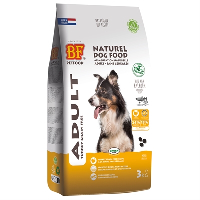 Bf petfood adult kalkoen graanvrij hondenvoer | 3 kg