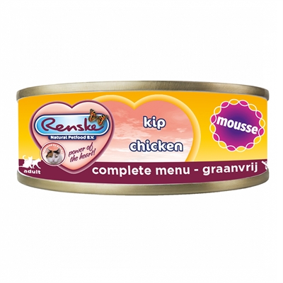 Renske renske kat vers bereid mousse kip graanvrij | 24x70 gr
