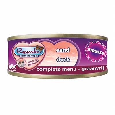 Renske kat vers bereid mousse eend graanvrij | 24x70 gr