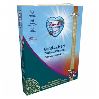 Renske renske vers gestoomd vlees eend met hert | 10x395 gr