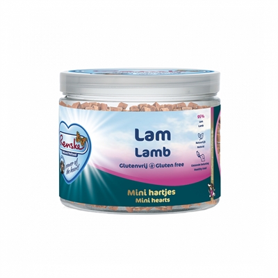 Renske gezonde beloning mini hartjes lam | 100 gr