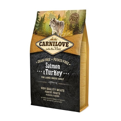Carnilove salmon / turkey adult large breed 4 kg | hondenvoer