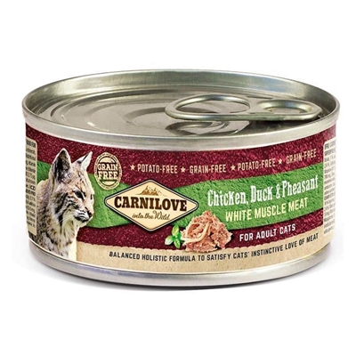 Carnilove cans kip /eend / fazant 12x100 gr | diervoeding
